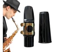 Alto Saxophone Mouthpiece - Replacement Set with Ligature Cap, Saxophone Tube Accessories, Professional Sound Developer, Durable Resin Design, Smooth Airflow Chamber, Music Practice Equipment