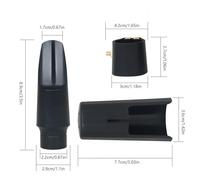 Alto Saxophone Mouthpiece, Sax Clarinet Cap Protector Set of 3, Alto Saxophone Mouthpiece Kit Ligatures Caps for Prolonged Usage Or Replacement