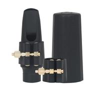 Alto Saxophone Mouthpiece, Sax Ligature Clip, Flute Head Cap Set, Instrument Replacement Kit, Music Accessory for Practice, Live Performance, School Band, Home Studio, 10.6/6.6/4.3 Inches