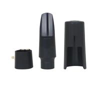 Alto Saxophone Mouthpiece Set Adjustable Leather Woodwind Instrument Black Saxophone Mouthpiece Parts Accessories
