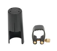 Alto Soprano Tenor Sax Mouthpiece Ligature And Cap Sax Leather Buckle ClampClip Woodwind Instrument Accessories (Color : Alto)