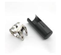 Alto/Tenor/high-pitched Saxophone Mouthpiece Metal Clip Plastic Cap Set Saxophone Instrument Parts Saxophone Repair Parts (Color : Silver, Size : Tenor)
