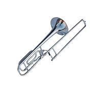 Alto Trombone Bb F Key Wind Instrument Beginner Trombone(Silver)