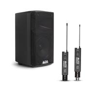ALTO TX408 350W 8" Powered PA Speaker Bundle with XLR Mic Receiver and Transmitter for Live Performances, Events, Karaoke, Public Address, Presentations