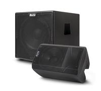 ALTO TX408 and TX12S Powered PA Speaker and Subwoofer Bundle for Live Performances, Events, Karaoke, Public Address, Presentations