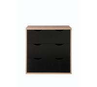 Alton 3 Drawer Chest Sonoma Oak & Black
