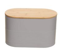 Orsina Durable Red Bread Bin, Stylish Design Bread Bin For Dining Table, Natural Bamboo Lid Bread Container in Grey Orsina Grey