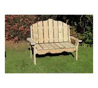 Alton Manor Wooden Bench Garden Seat - Partially Assembled Churnet Valley Garden Furniture Ltd Brown One Size