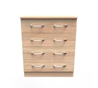 Alton Ready Assembled 4 Drawer Chest in Bardolino Oak - Welcome Furniture | TJ Hughes