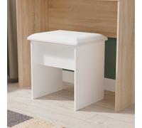 Alton Ready Assembled Stool in White Matt - Welcome Furniture | TJ Hughes