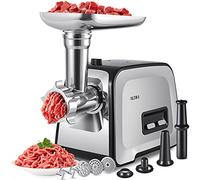 ALTRA LIFE Meat Grinder, Sausage Stuffer, [2800W Max] Electric Meat Mincer with Stainless Steel Blades & 3 Grinding Plates,Sausage Maker & Kubbe Kit for Home Kitchen & Commercial Using (MG090-S)