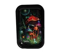 altrado Headshop Metal Rolling Tray 'Mushroom', Black - 180 x 140 x 16 mm