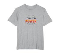 Altruismo Power: Inspiring Kindness and Compassion T-Shirt, Men's Big and Tall, Heather Grey, 5X Tall