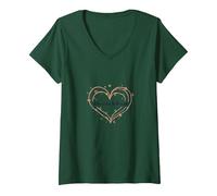 Altruistic & Proud: Heartfelt Compassion for Volunteers V-Neck T-Shirt, Women, Forest Green, L