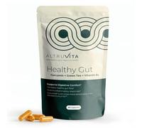 AltruVita Healthy Gut Supplement - 1-Month Supply | for IBS, Bloating, Diarrhoea, Digestive Issues, Constipation & Immunity, Curcumin + Green Tea Extract + Vitamin D3 | Gut Support | Made in the UK