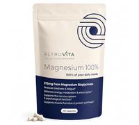Altruvita Magnesium 100% - Magnesium Bisglycinate Capsules, 100% Daily Value - High Absorption Chelated Formula for Energy, Sleep & Muscle Support - Vegetarian Society Approved - UK