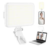 ALTSON 60 LED Portable Selfie Light Video Conference Lighting with Clip & Camera Tripod Adapter Rechargeable 2200mAh CRI 97+, 9 Light Modes for Phone iPhone Webcam Laptop Photo Makeup