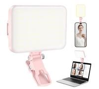 ALTSON 60 LED Portable Selfie Light Video Conference Lighting with Clip & Camera Tripod Adapter Rechargeable 2200mAh CRI 97+, 9 Light Modes for Phone iPhone Webcam Laptop Photo Makeup