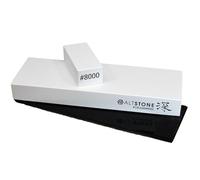 ALTSTONE Whetstone Sharpening stone super finishing grit 8000 w/Nagura, 7.1" x 2.4" x 0.8" (Pro Power. Perfectly Compact for home use), Made in Japan (#8000)