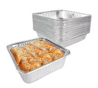 Altsuceser 10/30Pcs Aluminum Foil Mini Loaf Pans Disposable Aluminum Foil Pans Square Baking Foil Box Baking Pan Liner Kitchen Drip Pan Tray for Cooking Baking Storing Prepping Food Buffet 10 pcs