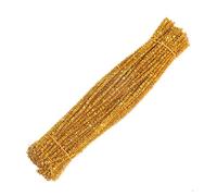 Altsuceser 100Pcs Glitter Pipe Cleaners Tinsel Chenille Stems, Flexible Bendable Metallic Pipe Cleaner for Creative Crafts Decorations,Tinsel Chenille Stems for for DIY Crafts Golden