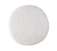 Altsuceser 18 Inches Faux Fur Seat Cushion, Soft Round Plush Fluffy Chair Cushion, 45cm White
