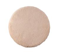 Altsuceser 18 Inches Faux Fur Seat Cushion, Soft Round Seat Cushion Chair Cover Plush Fluffy Chair Cushion Chair Pads for Bedroom Sofa and Stools Floor Cushion Khaki Round