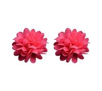 Altsuceser 2Pcs Flower Ring for Jisoo's Dance, Adjustable Finger Ring with Artificial Rose for Flower Dance Rose Red