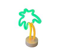 Altsuceser LED Pineapple Coconut Palm tree Neon Signs, Battery Operated USB Powered Neon Light with Holder Base for Party Supplies Girls Room Decoration for Summer Party Tree