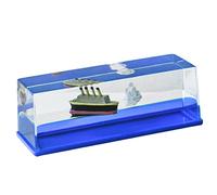 Altsuceser Liquid Wave Cruise Ship Toy, Unsinkable Cruise Ship Fluid Drift Bottle Boat Model Decoration, Cruise Ship That Never Sinks for Car Decoration, Bedroom, Desk, Paperweight A