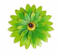 Altsuceser Metal Flower Wall Art 3D Sunflower Decor, Multiple Layer Hanging Rustic Farmhouse Boho Style Decoration for Outdoor Indoor Home Garden Yard Fence Bedroom Bathroom Porch Hallway Green
