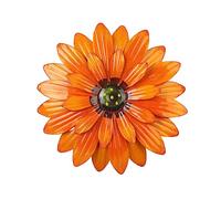 Altsuceser Metal Flower Wall Art 3D Sunflower Decor, Multiple Layer Hanging Rustic Farmhouse Boho Style Decoration for Outdoor Indoor Home Garden Yard Fence Bedroom Bathroom Porch Hallway Orange