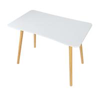 Altsuceser Solid Wood Writing Desk, Simple Style Home Office Study Table Wide Surface Sturdy and Stable, Ergonomic Computer Desk Suitable for Studios, Study Rooms and Bedrooms White