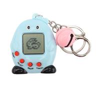 Altsuceser Virtual Electronic Digital Pet Keychain Game, Retro Handheld Electronic Penguin Pet Game Machine with Keyring for Boys Girls Blue