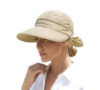 AlturaGo 2-in-1 Women’s Sun Visor Sun Hat Zipper Off Ponytail Friendly, Lightweight Quick Dry, Summer UV Protection