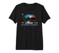 Alturas California Republic Bear Silhouette Starry Night Premium T-Shirt