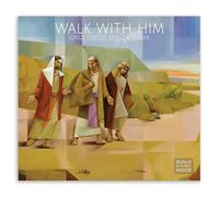 Altus Fine Art 2026 Christian Wall Calendar, Walk with Him by Jorge Cocco, Modern Cubism-Inspired Jesus Christ Art, 13.25x24 Inch, Bible Verses, Altus Fine Art