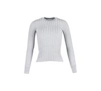 Altuzarra Women's Preloved Fitted Ribbed Long Sleeve Sweater in Grey Wool | Size: XS