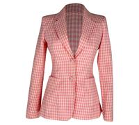 Altuzarra Women's Preloved Gingham Blazer in Pink Cotton in Rose | Size: 36
