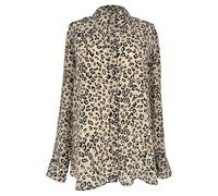 Altuzarra Women's Preloved Leopard-Print Blouse in Beige Silk | Size: 40