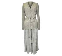 Altuzarra Women's Preloved Manuel Belted Cardigan Midi Dress in Grey Viscose | Size: 40
