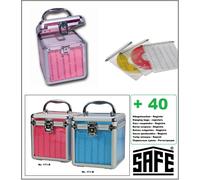 ALU CD Case Acrylic Pink Star Safe 171 R 40 Hanging Bags For 80 DVD Discs