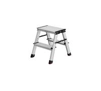Alu Step Ladder, Silver Grey + Ink Black / 2 step (19D x 35.5W x 44H cm)