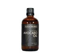 Alucia Organics Certified Organic Avocado Oil 100ml - Pure, Natural, Cold Pressed, Certified Organic, Vegan, Cruelty Free, for Skin, Face, Body, Massage