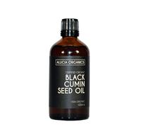 Alucia Organics Certified Organic Black Cumin Seed Oil 100ml - Pure, Natural, Cold Pressed, Certified Organic, Vegan, Cruelty Free, for Skin, Face, Body, Hair, Massage