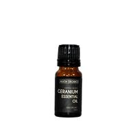 Alucia Organics Certified Organic Geranium Essential Oil 10ml - Pure, Natural, Cruelty Free, Vegan, Undiluted - for Use in Aromatherapy, Massage Blends and Diffusers