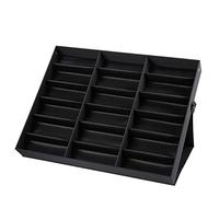 Alucy 18 Grids Glasses Displayed Stand, Foldable Sunglasses Storage Box, Jewellery Organizer for Storing Eyeglasses Sunglasses