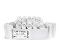 Aluf Plastics 12-16 Gallon Clear Trash Bags (1000 Count) - 24" x 33" - PCM Series Premium High Density 8 Micron Equivalent Garbage Bags for Bathroom, Office, Industrial, Commercial, Janitorial