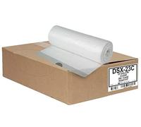 Aluf Plastics 23-26 Gallon 0.9 MIL Clear Garbage Bags With Drawstrings Fits Slim Jim Trash Cans - 28.5" x 39" - Pack of 200 - For Home, Office, Industrial, & Municipal