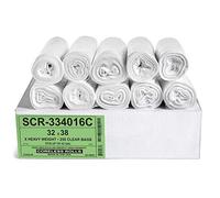 Aluf Plastics 33 Gallon Trash Bags - (Commercial 250 Pack) - Source Reduction Series Value High Density 16 Micron Gauge (equiv) - Intended for Home, Office, Bathroom, Paper, Styrofoam